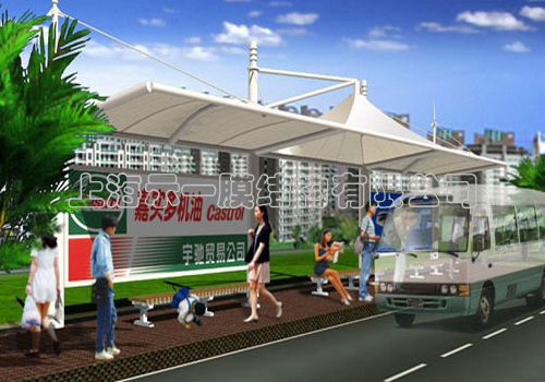 候車站臺膜結構2114