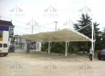 膜結(jié)構(gòu)車棚基礎(chǔ)強(qiáng)度是什么？